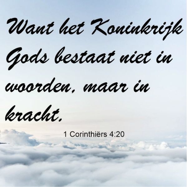 1 Corinthiërs 4:20