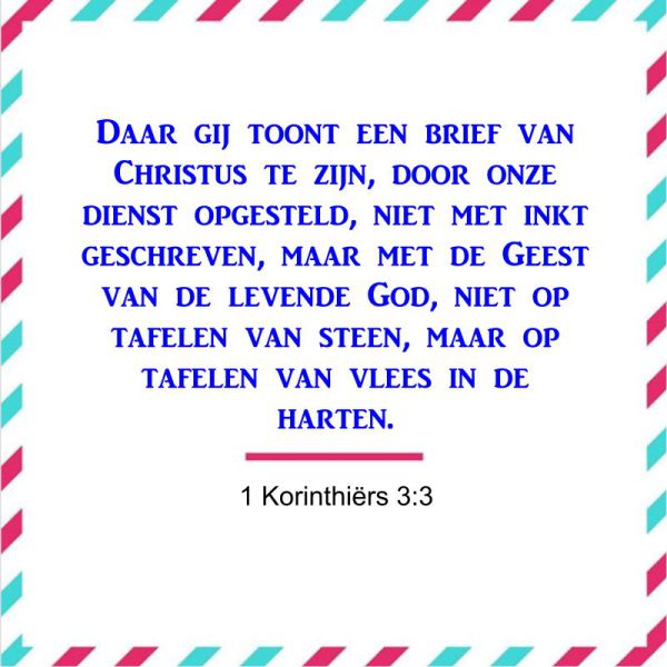 2 Korinthiërs 3:3<
