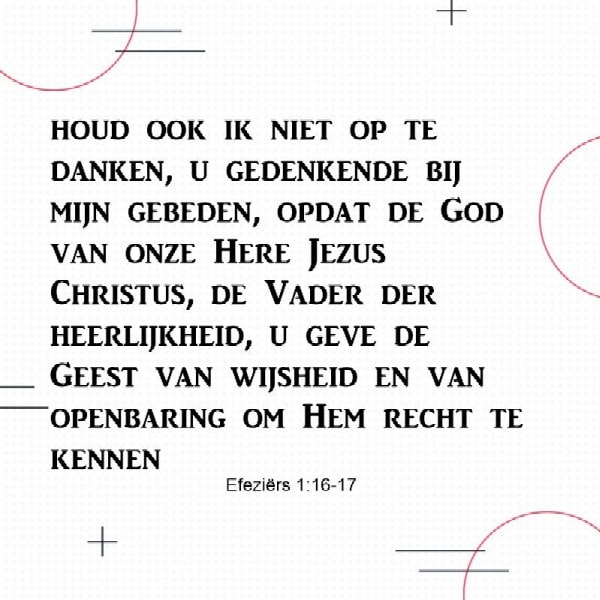 Efeziërs 1:16<
