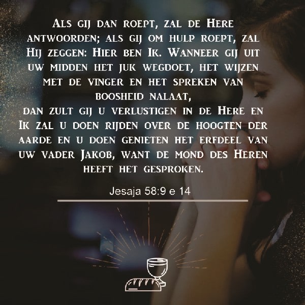 Jesaja 58:9 en 14