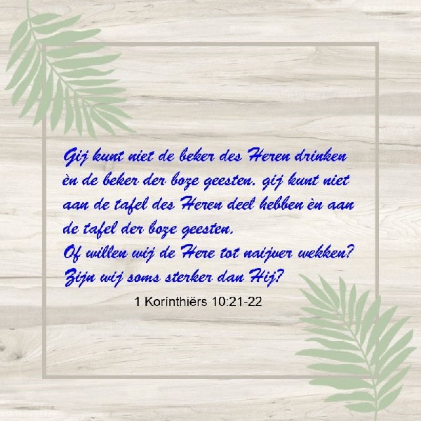 1 Korinthiërs 10:21-22