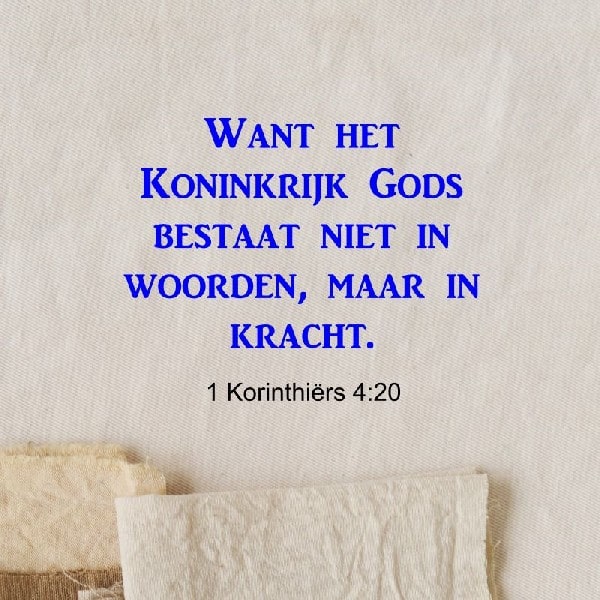 1 Korinthiërs 4:20
