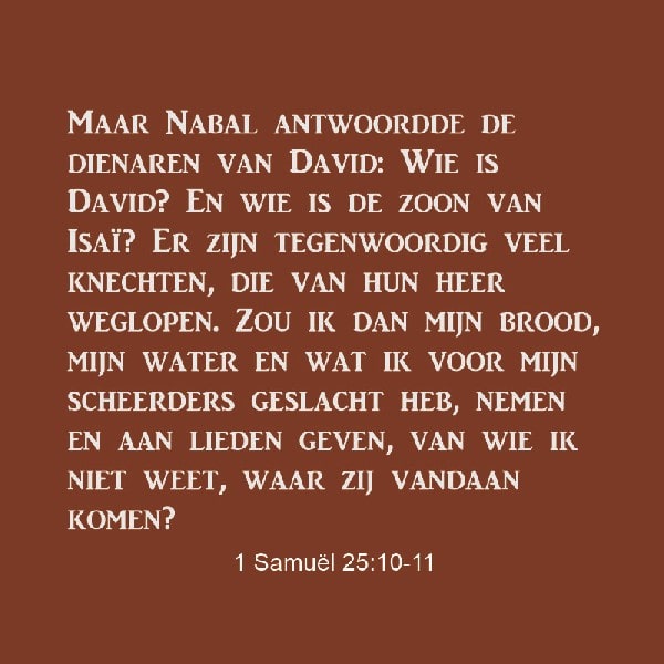 1 Samuël 25:10-11