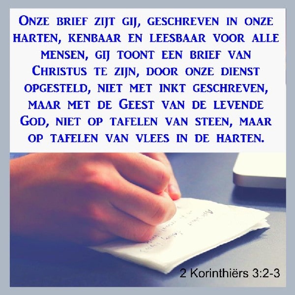 2 Korinthiërs 3:2-3