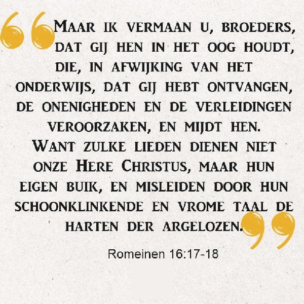 Romeinen 16:17-18