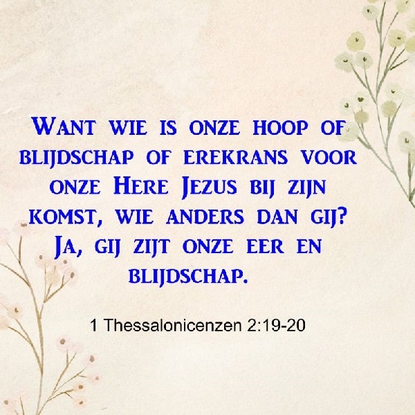 1 Thessalonicenzen 2:19-20