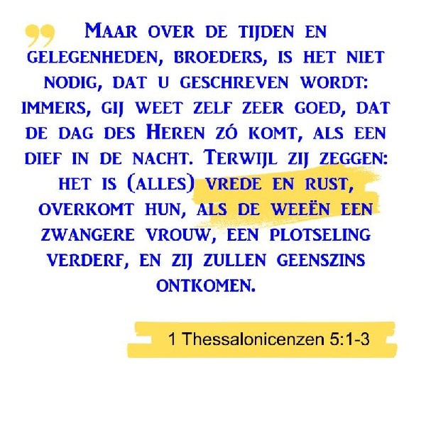 1 Thessalonicenzen 5:1-3