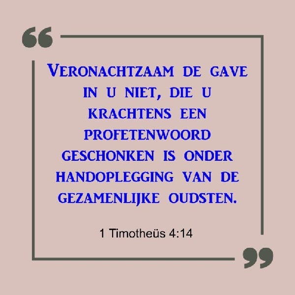 1 Timotheüs 4:14