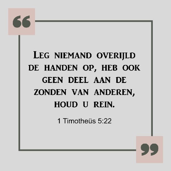 1 Timotheüs 5:22