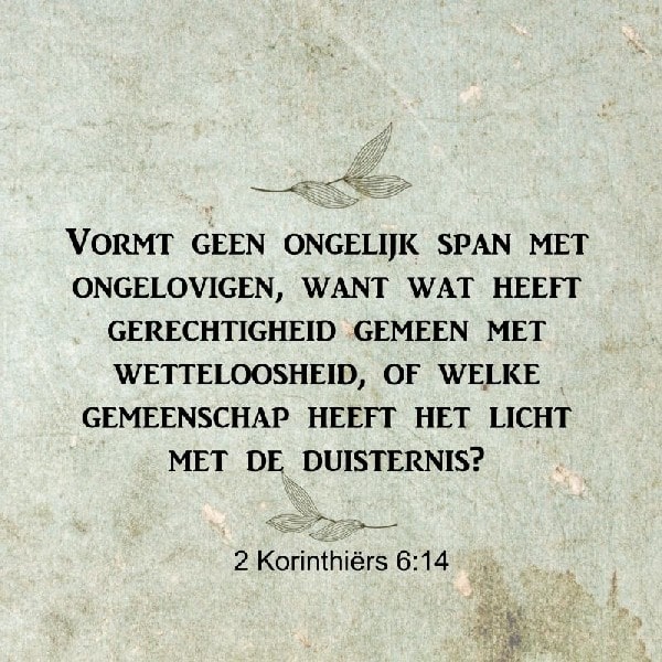 2 Korinthiers 6:14