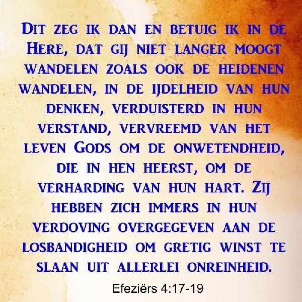 Efeziërs 4:17-19
