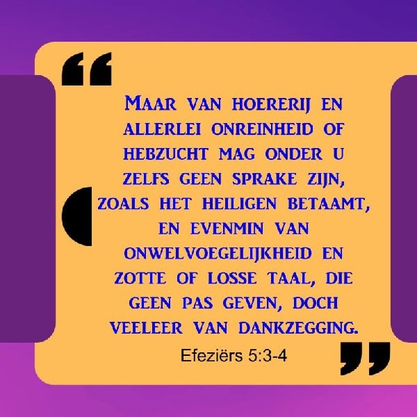 Efeziërs 5:3-4