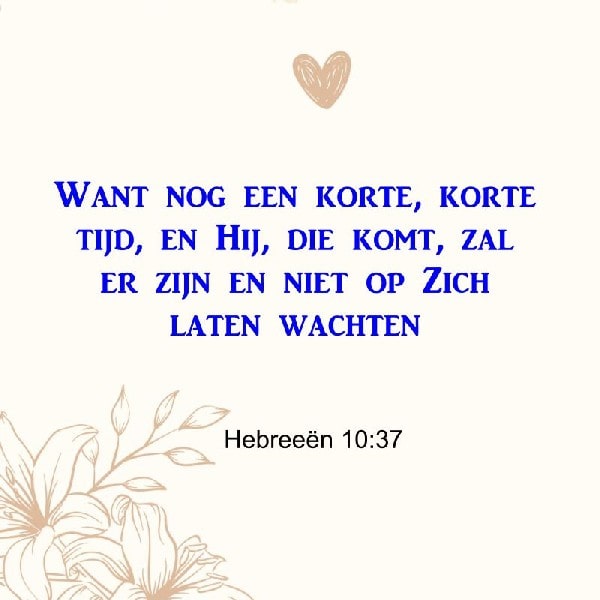 Hebreeën 10:37