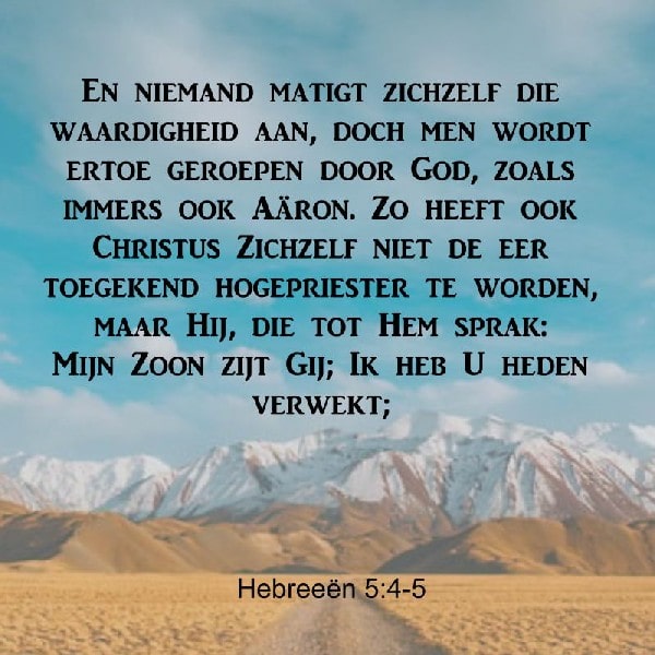 Hebreeën 5:4-5