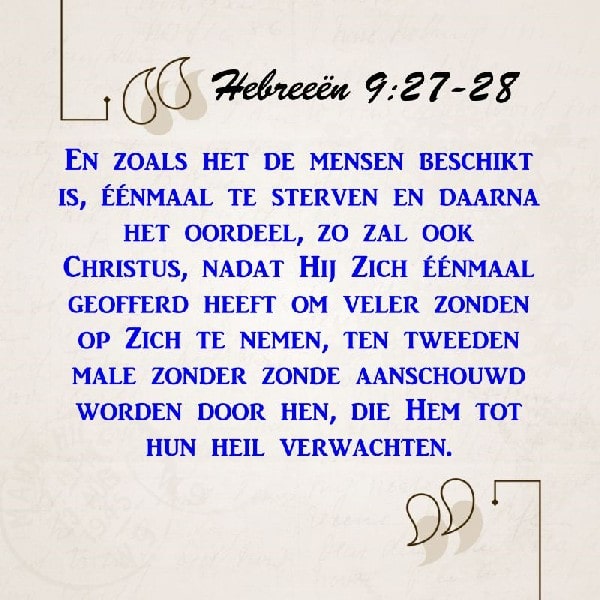 Hebreeën 9:27-28