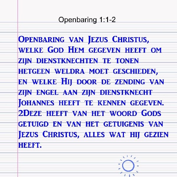 Openbaring 1:1-2